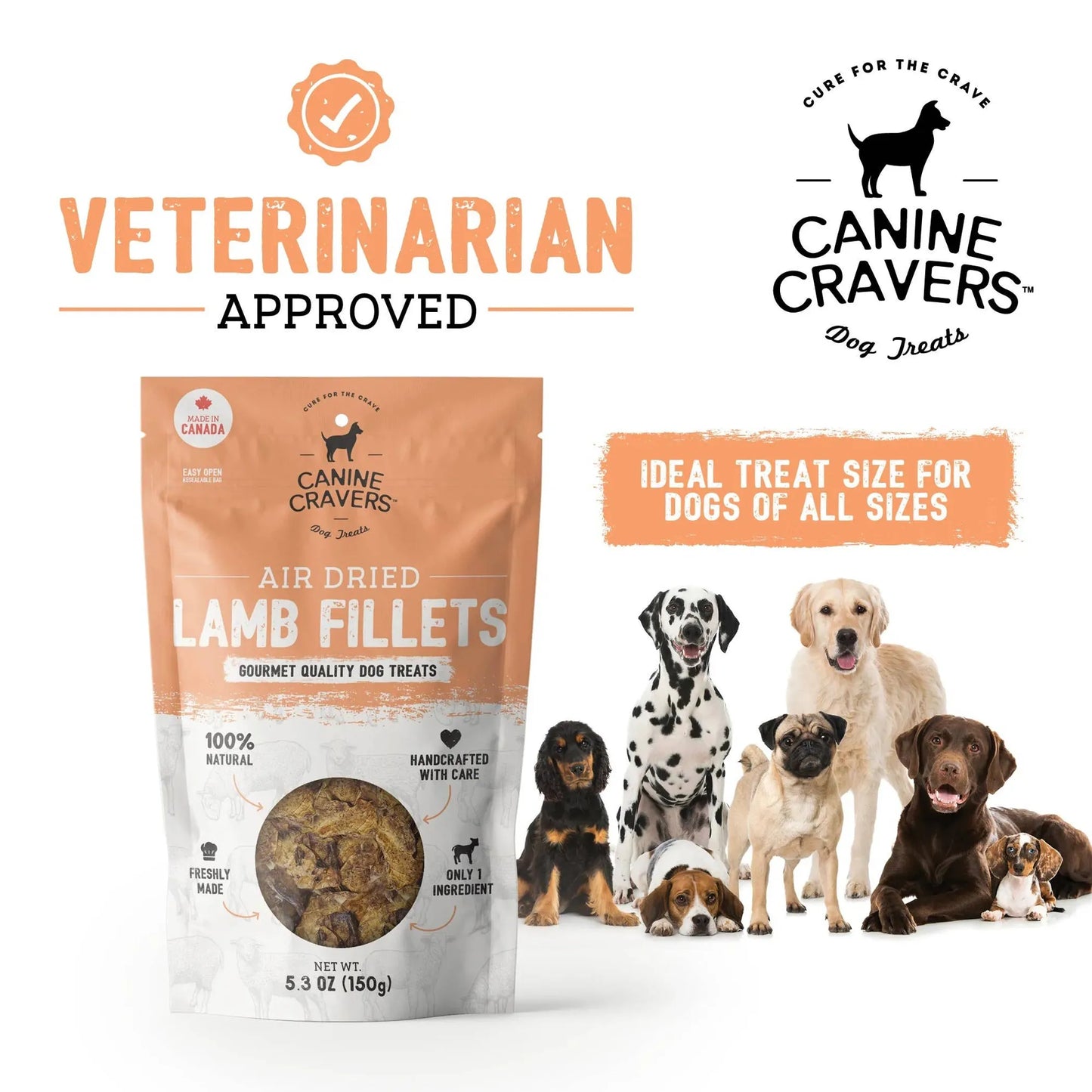 Canine Cravers: Premium Lamb Fillets, 5.3 oz