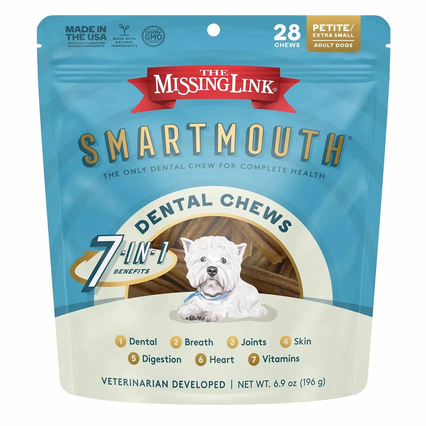 The Missing Link: Smartmouth Dental Chew, 6.9 oz/1.1 lb